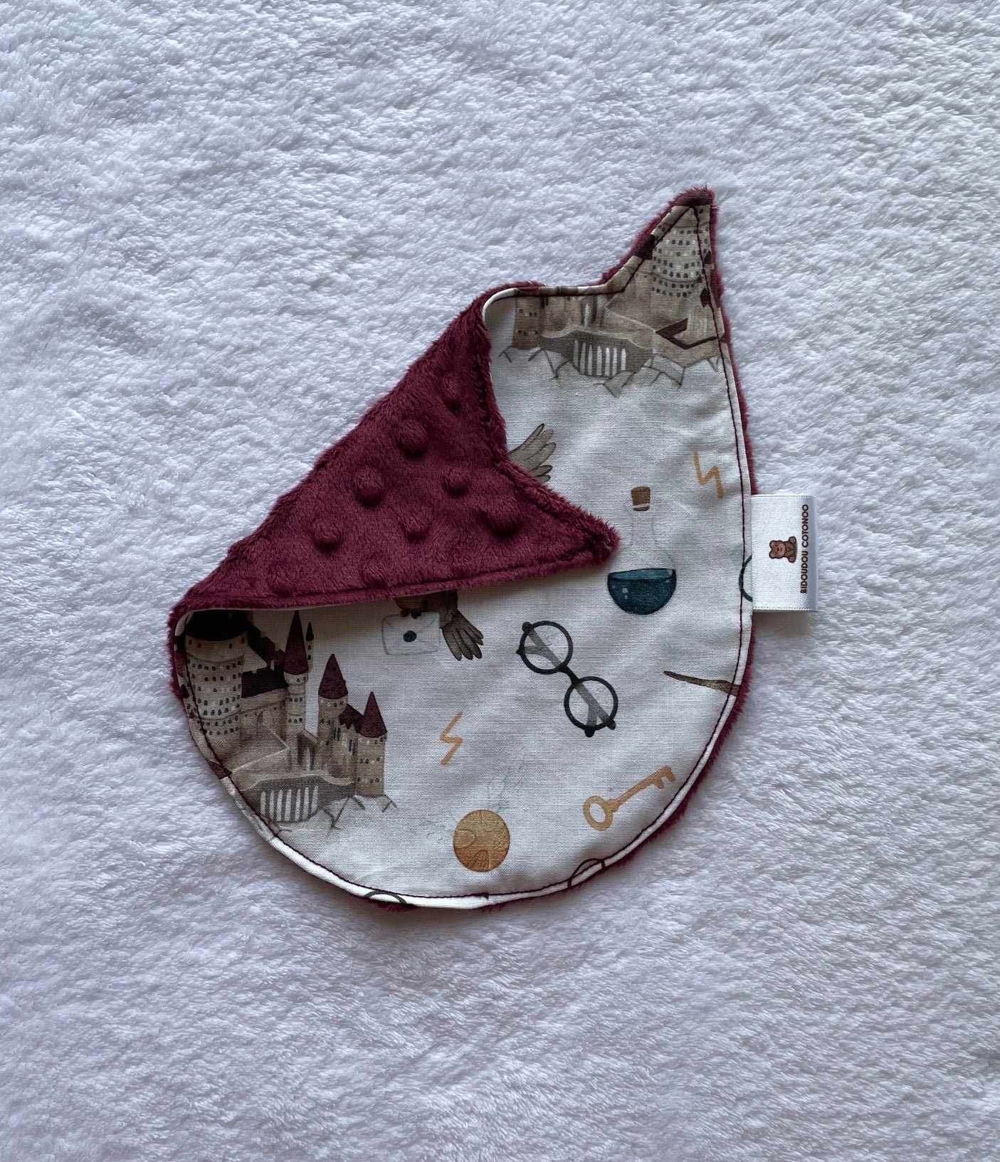 Doudou plat Harry Potter / doudou personnalisé / cadeau personnalisé