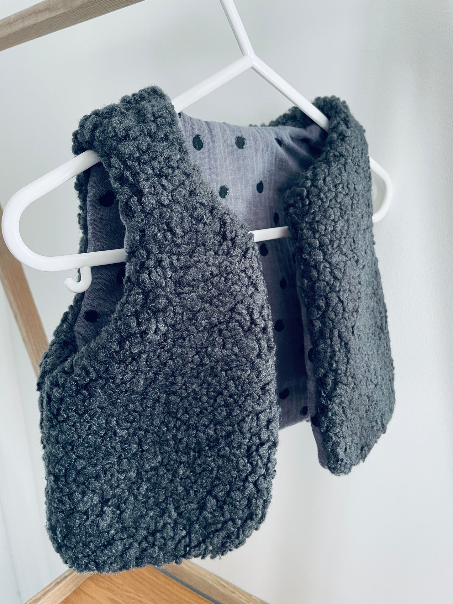 Gilet bébé façon berger - fait main