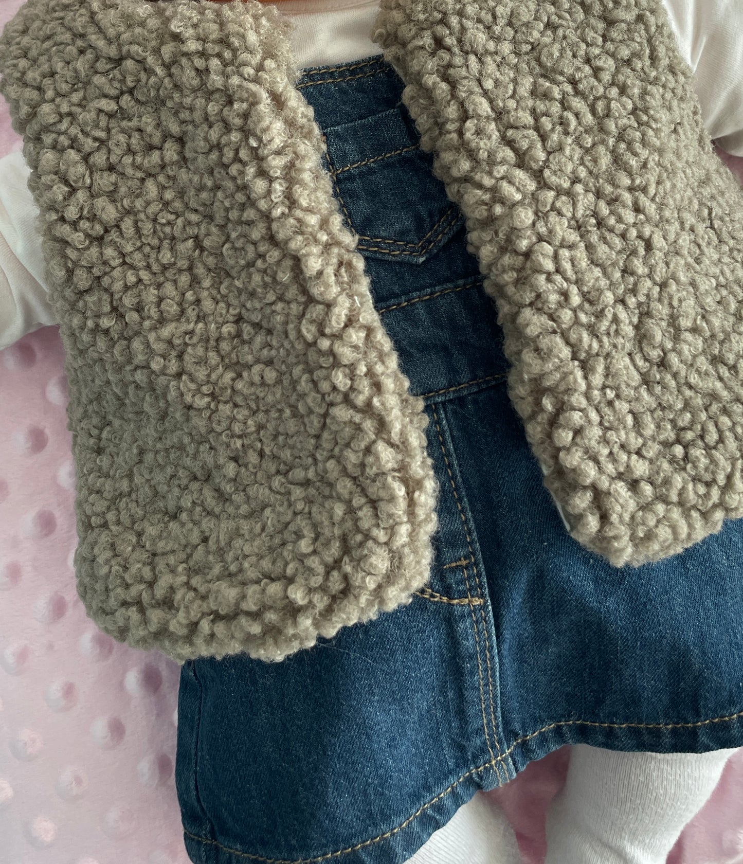 Gilet bébé façon berger - fait main