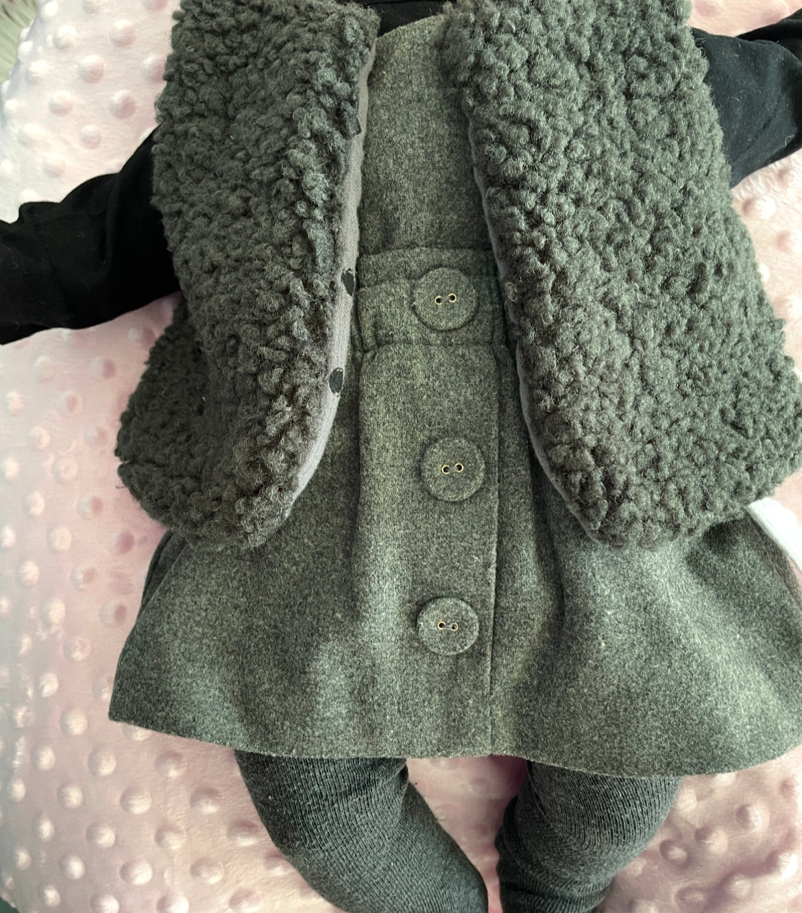 Gilet bébé façon berger - fait main