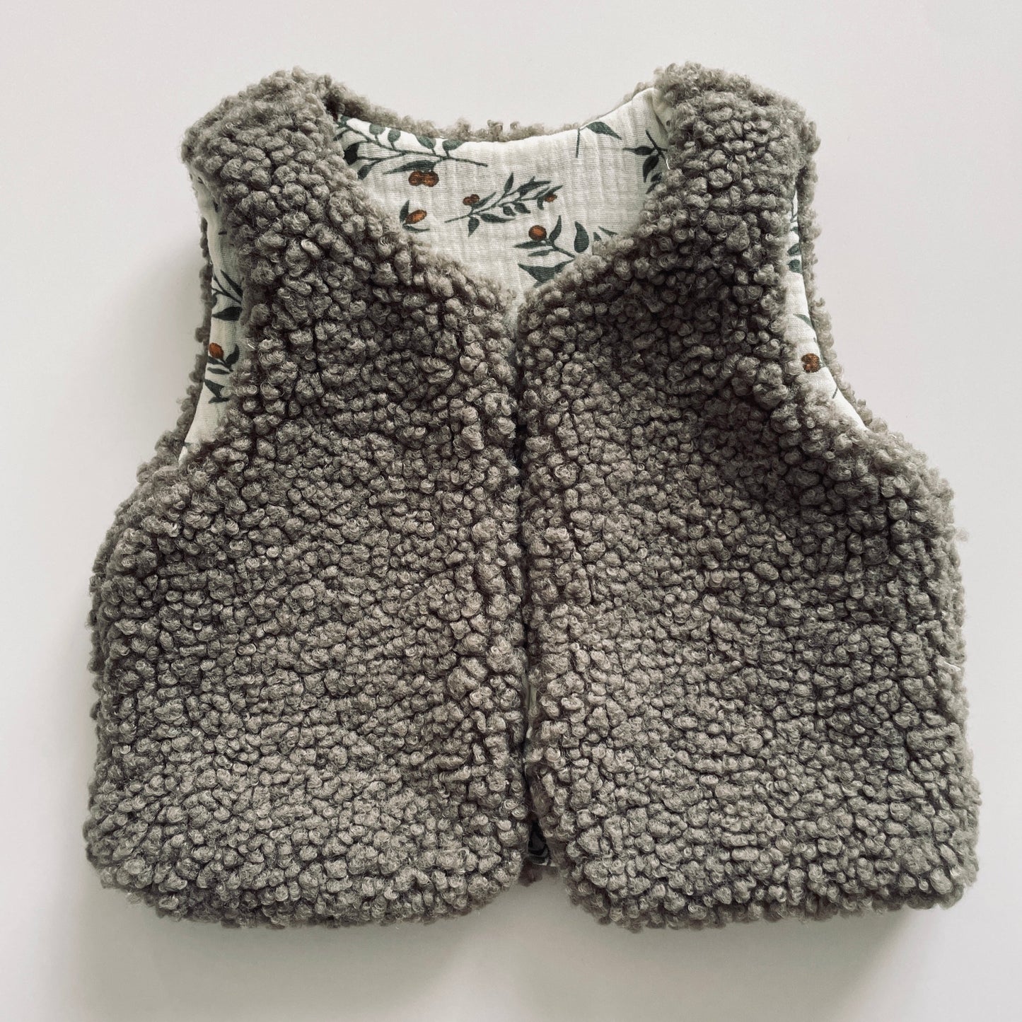 Gilet bébé façon berger - fait main