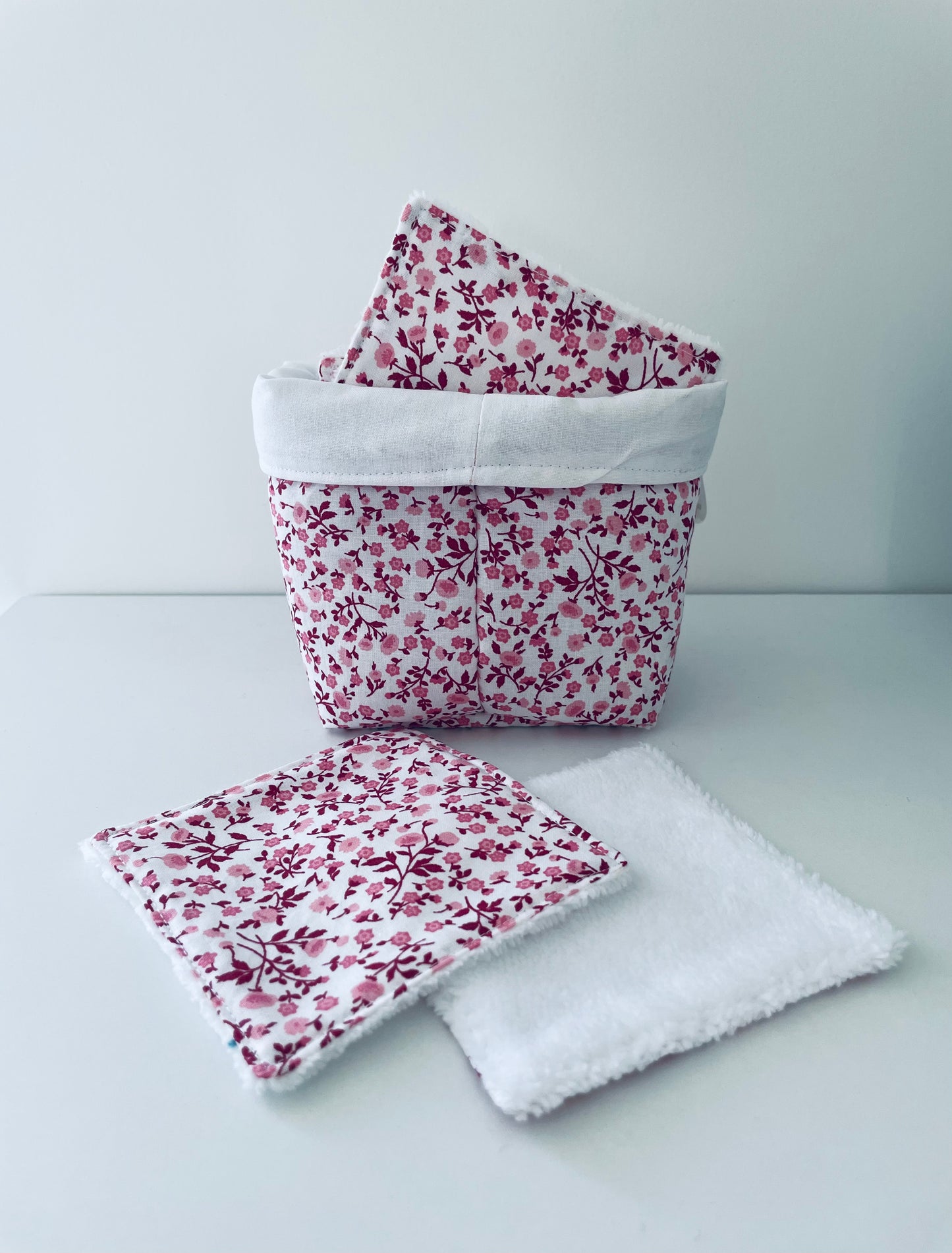 Cotons lavable et panière