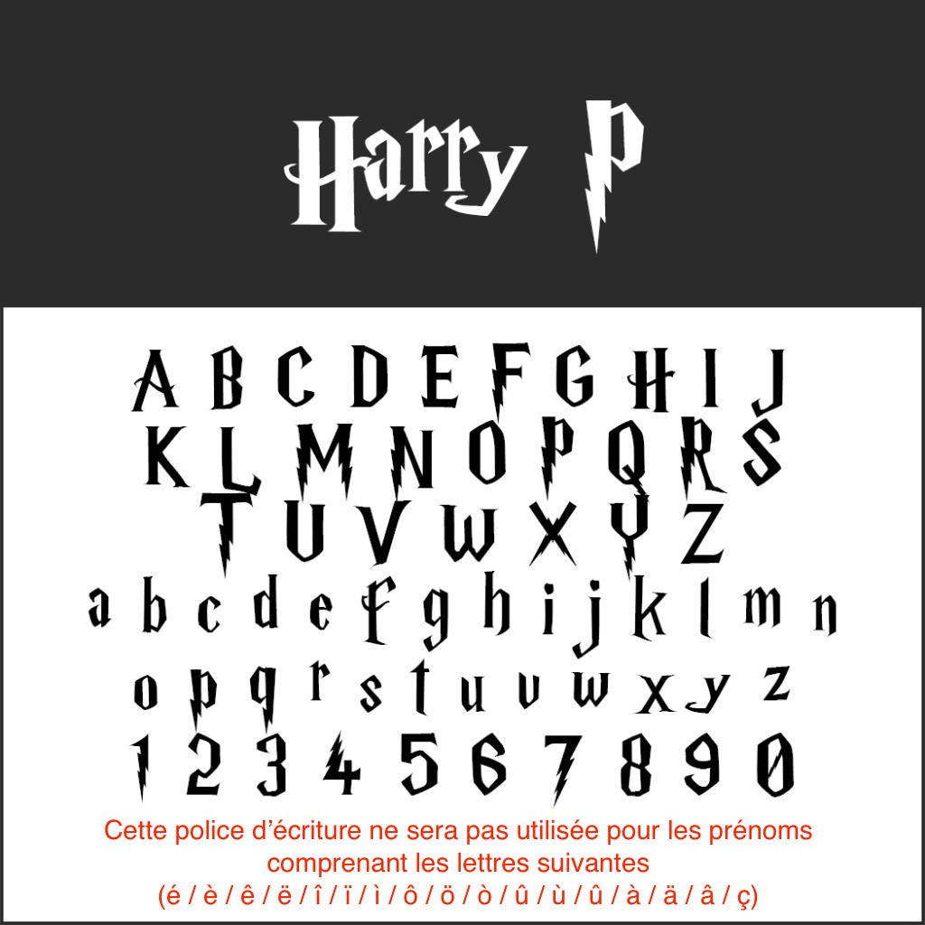 Doudou plat Harry Potter / doudou personnalisé / cadeau personnalisé
